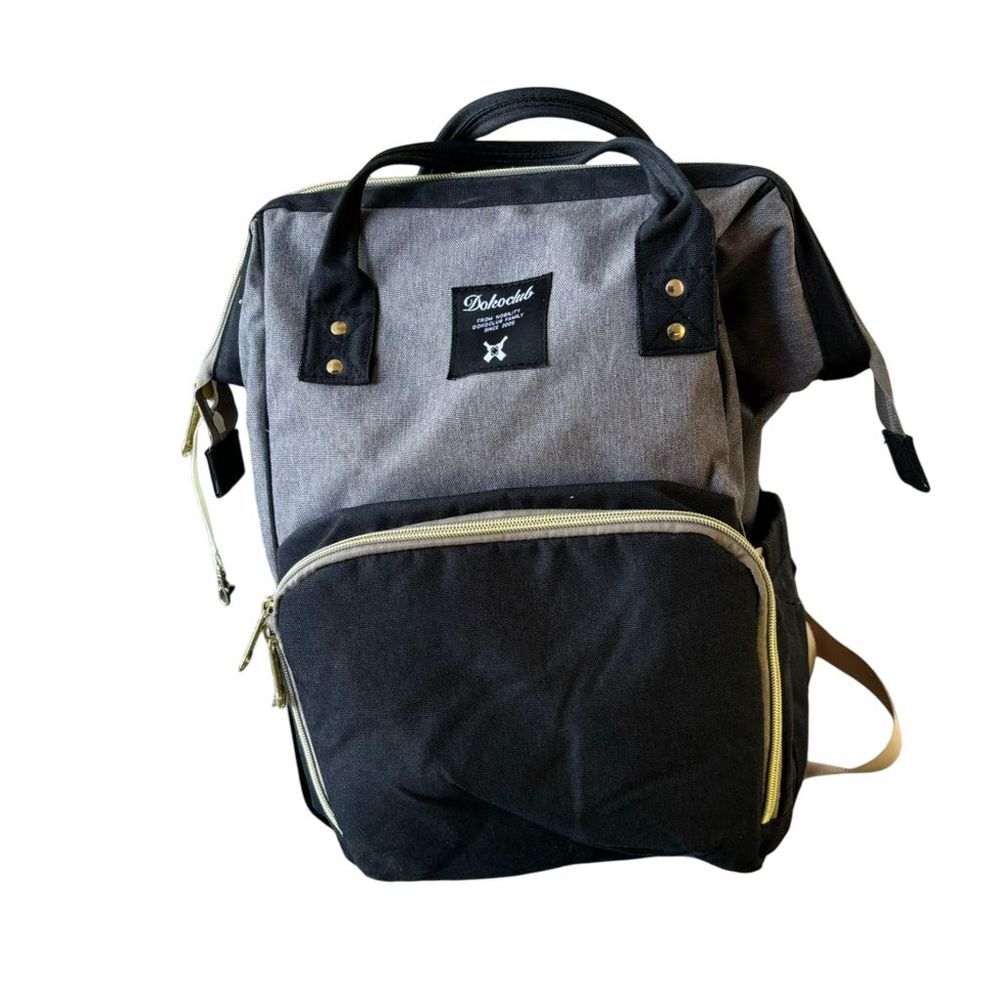 Large Diaper Bag Backpack Insulated Pockets Unisex Black - Picture 2 of 9